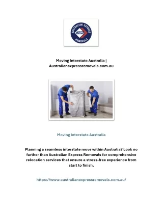 moving interstate australia