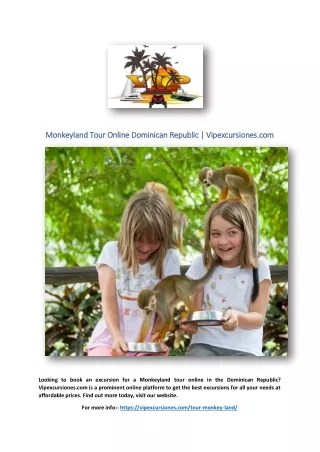 monkeyland tour online dominican republic