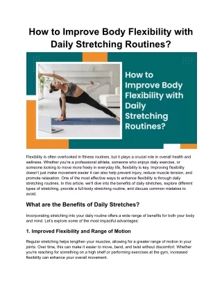 How to Improve Body Flexibility with Daily Stretching Routines_