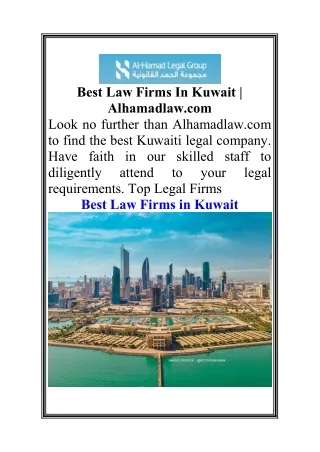 Best Law Firms In Kuwait  Alhamadlaw.com58