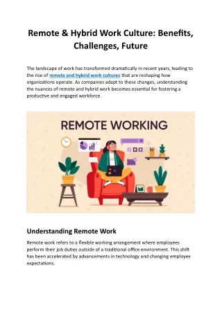 Remote & Hybrid Work Culture: Benefits, Challenges, Future - Letsdiskuss
