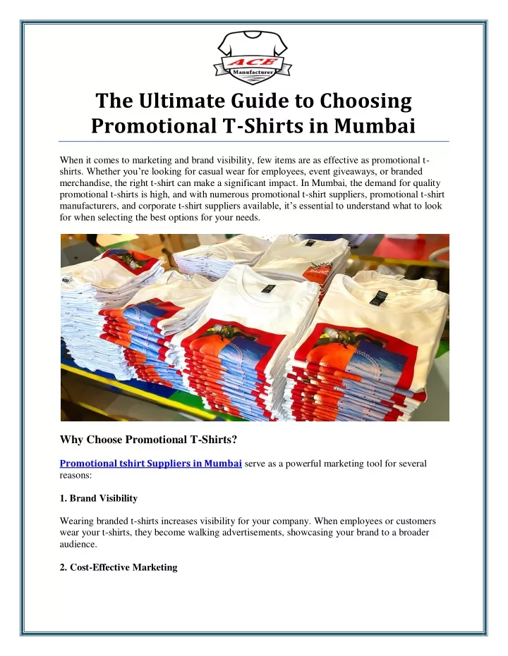 the ultimate guide to choosing promotional