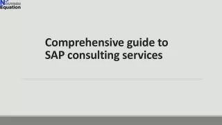 Comprehensive guide to SAP consulting services