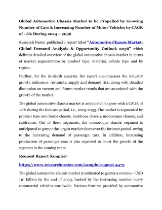 global automotive chassis market to be propelled