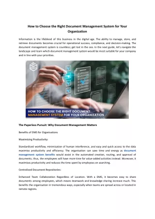 how to choose the right document management