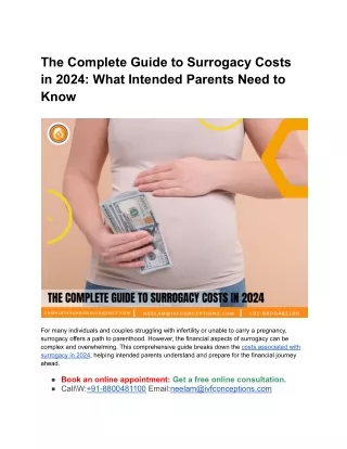 The Complete Guide to Surrogacy Costs in 2024 | Complete Surrogacy Agency