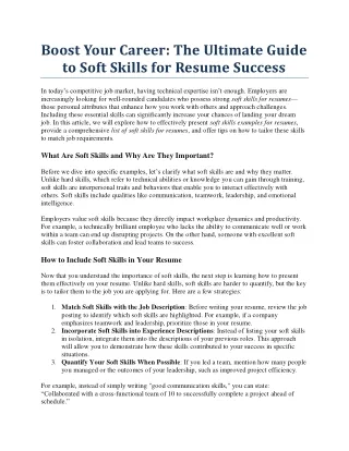 boost your career the ultimate guide to soft
