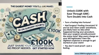 Unlock £100K with Ease Through GMC- Turn Doubts Into Cash