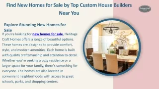 Find New Homes for Sale by Top Custom House Builders Near You