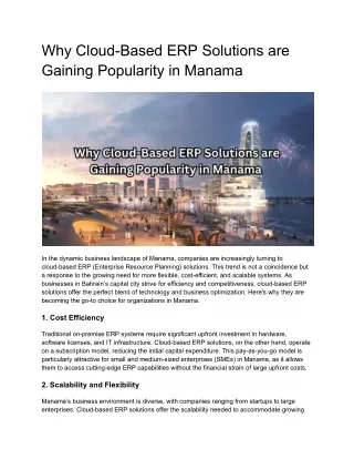 _ERP Solutions Manama