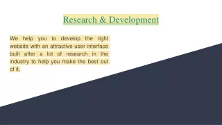 research development