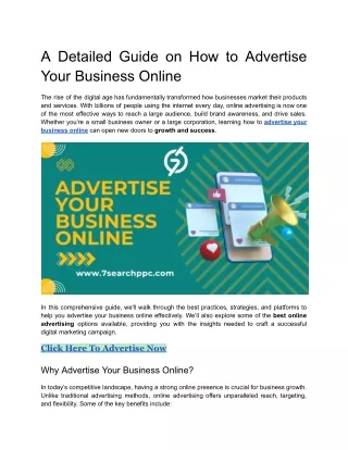 advertise your business online