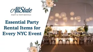 Essential Party Rental Items for Every NYC Event