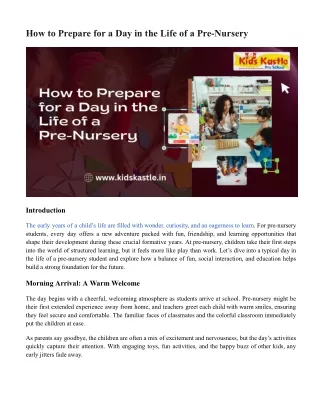 A Day in the Life of a Pre-Nursery Student_ Fun, Friends, and Learning