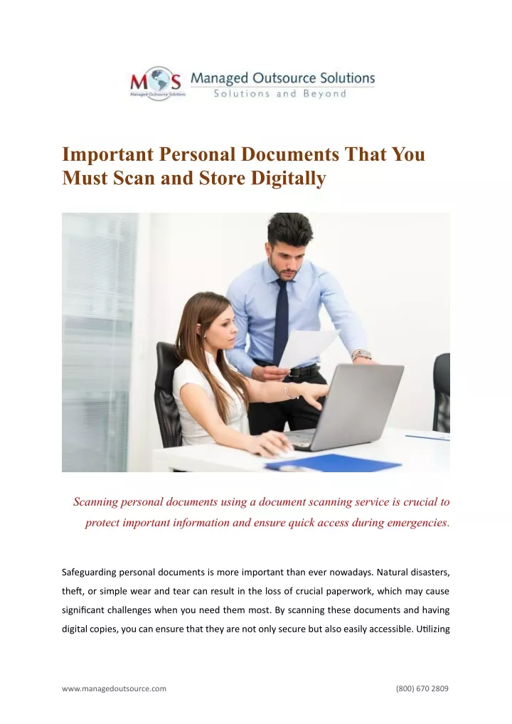 important personal documents that you must scan