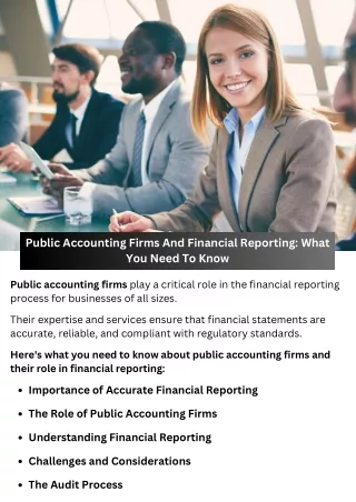 public accounting firms and financial reporting