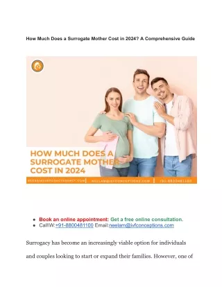 How Much Does a Surrogate Mother Cost in 2024 | Georgia Surrogacy Agency