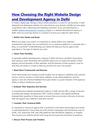 Top website development agency in delhi
