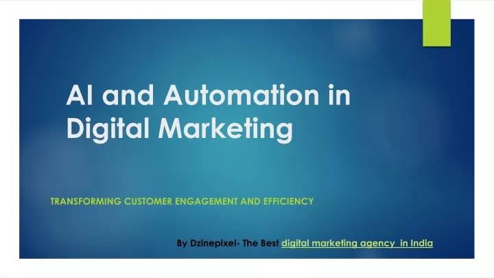 ai and automation in digital marketing