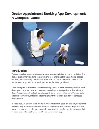 doctor appointment booking app development