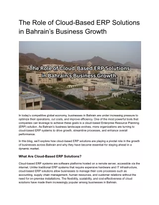 _ERP System Bahrain
