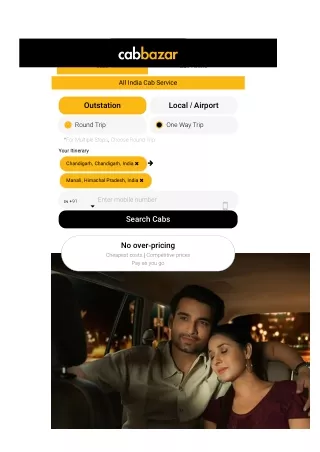 Chandigarh to Manali Taxi