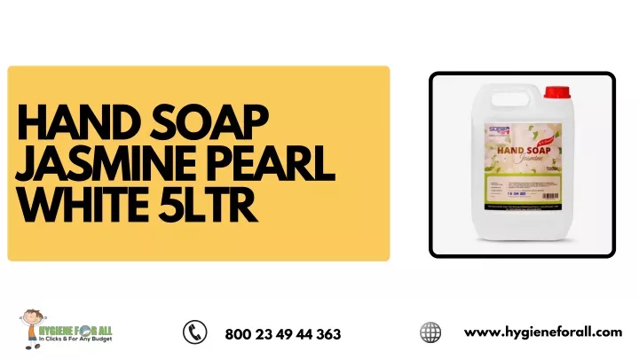 hand soap jasmine pearl white 5ltr