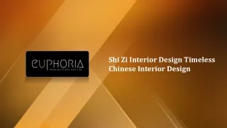 Shi Zi Interior Design Timeless Chinese Interior Design