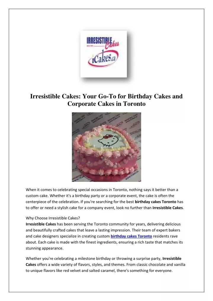 irresistible cakes your go to for birthday cakes