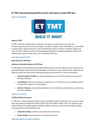 et tmt revolutionizing reinforcement with epoxy