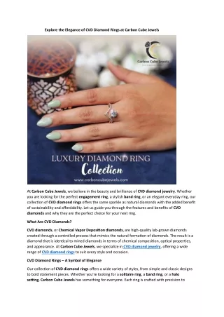 Explore the Elegance of CVD Diamond Rings at Carbon Cube Jewels (2)