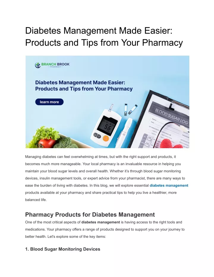 diabetes management made easier products and tips