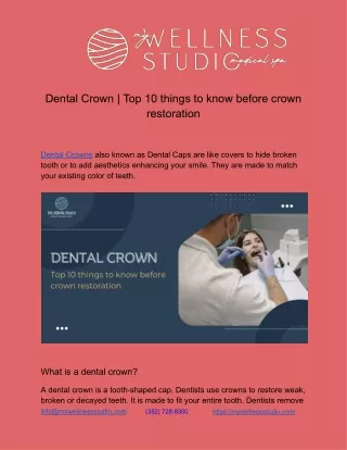 Dental Crown | Top 10 things to know before crown restoration