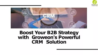Boost Your B2B Strategy with Groweon’s Powerful CRM Solutions