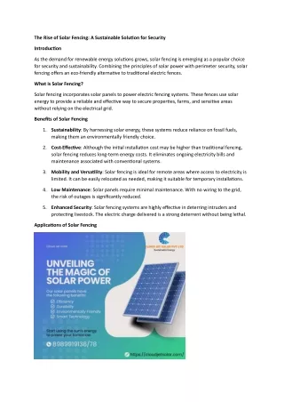 SOLAR ENERGY
