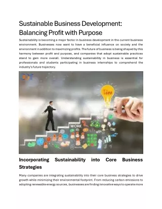 sustainable business development balancing profit