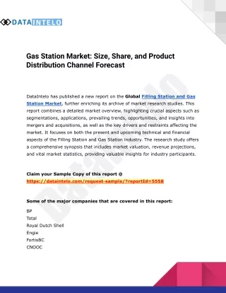 Gas Station Market Size, Share, and Product Distribution Channel Forecast