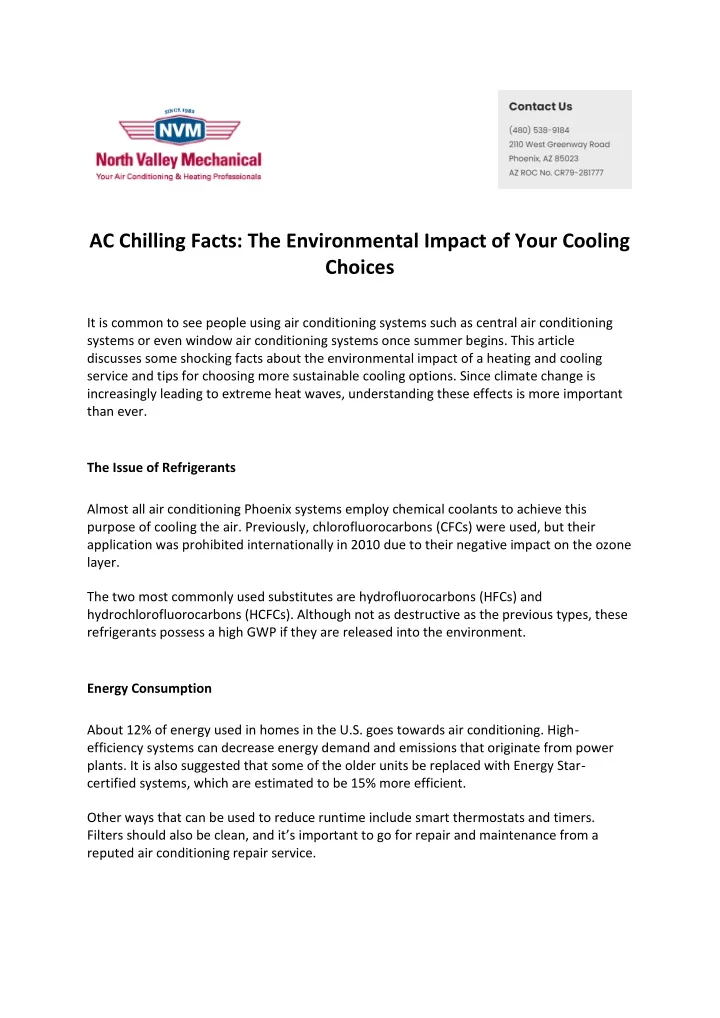 ac chilling facts the environmental impact