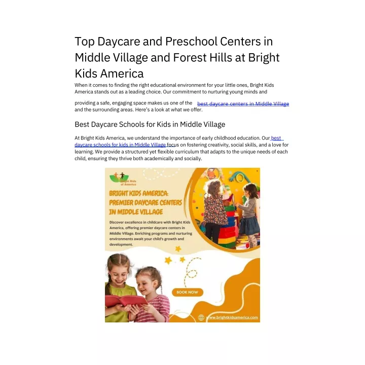 top daycare and preschool centers in middle