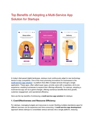 Top Benefits of Adopting a Multi-Service App Solution for Startups