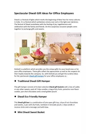 Spectacular Diwali Gift Ideas For Office Employees