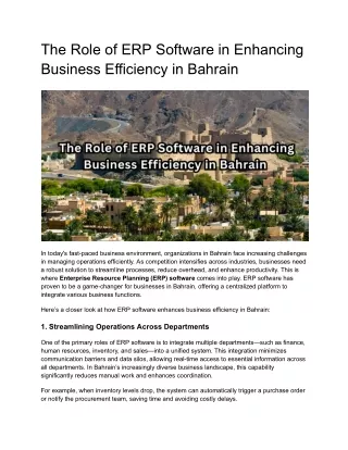 _Best ERP Software Bahrain