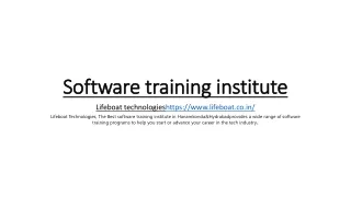 Lifeboat Technologies-Best Software Training Institute