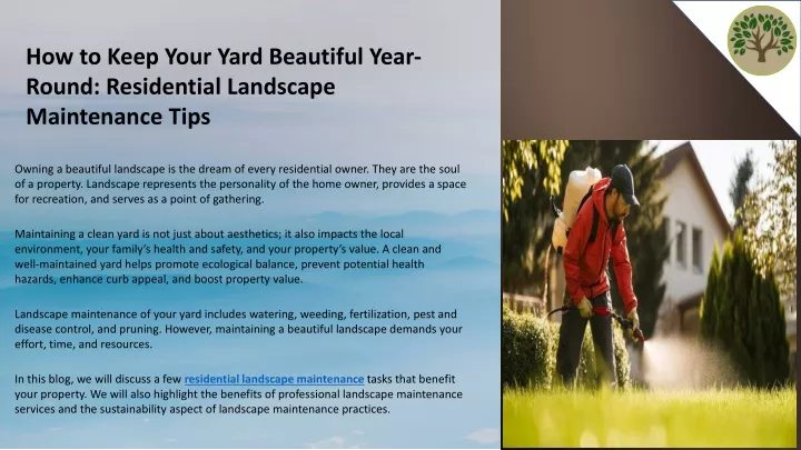 how to keep your yard beautiful year round