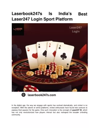 laserbook247s Is India's Best Laser247 Login Sport Platform For Test Matches