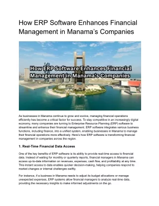 _Best ERP Software Manama