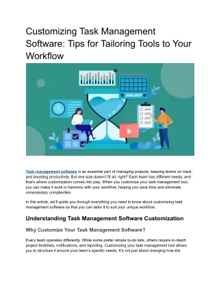 Customizing Task Management Software_ Tips for Tailoring Tools to Your Workflow