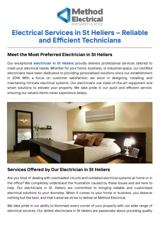electrical services in st heliers reliable