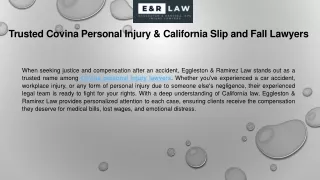 Trusted Covina Personal Injury & California Slip and Fall Lawyers