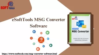 eSoftTools MSG Converter Software
